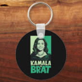 Kamala is Brutaal Grappig Sarcastisch Sleutelhanger (Voorkant)