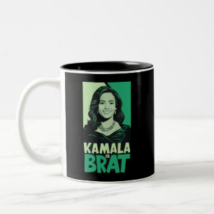 Kamala is Brutaal Grappig Sarcastisch Tweekleurige Koffiemok