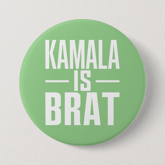 Kamala is een verwend kind ronde button 7,6 cm (Voorkant)