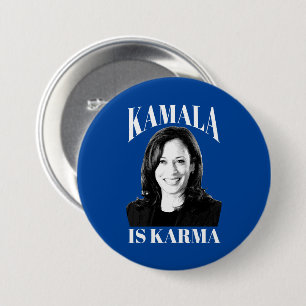 Kamala is karma ronde button 7,6 cm