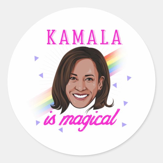 Kamala is Magisch Ronde Sticker (Voorkant)