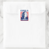 Kamala is mijn held vierkante sticker (Tas)