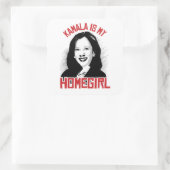 Kamala is mijn Homegirl - Vierkante Sticker (Tas)