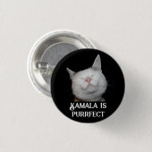 Kamala is Purfect Ronde Button 3,2 Cm (Voorkant /achterkant)