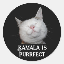 Kamala is Purfect Ronde Sticker