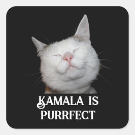 Kamala is Purfect Vierkante Sticker