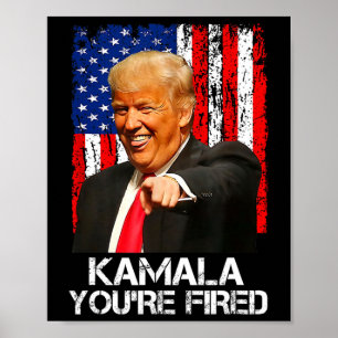 Kamala Je Bent Ontslagen Funny President Trump Lac Poster