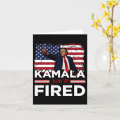 Kamala Je Bent Ontslagen Grappig Kaart (Gele Bloem)