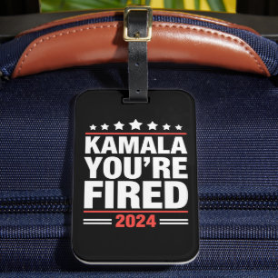 Kamala Je bent ontslagen Kamala Harris 2024 Bagagelabel