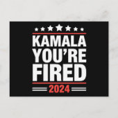 Kamala Je bent ontslagen Kamala Harris 2024 Briefkaart (Voorkant)