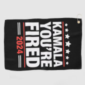 Kamala Je bent ontslagen Kamala Harris 2024 Golfhanddoek (Horizontaal)