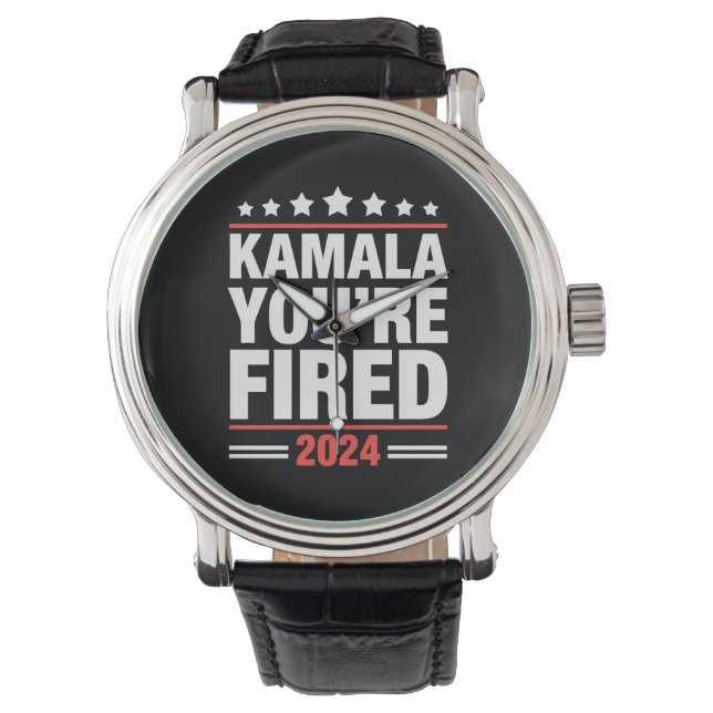 Kamala Je bent ontslagen Kamala Harris 2024 Horloge (Voorkant)