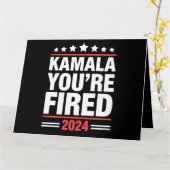 Kamala Je bent ontslagen Kamala Harris 2024 Kaart (Gele Bloem)