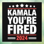 Kamala Je bent ontslagen Kamala Harris 2024 Raamsticker (Vel 3)