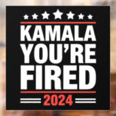 Kamala Je bent ontslagen Kamala Harris 2024 Raamsticker (Vel 2)