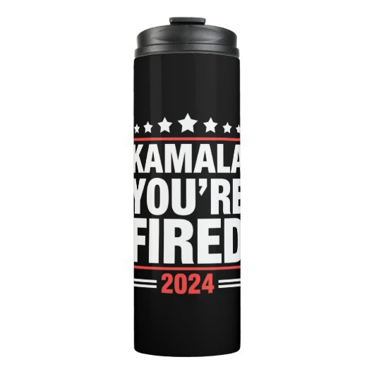 Kamala Je bent ontslagen Kamala Harris 2024 Thermosbeker (Voorkant)
