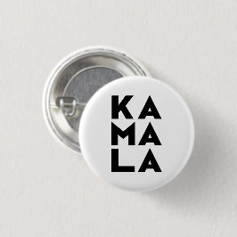 kamala Ka ma la 3 lettergrepen typografie zwart wi Ronde Button 3,2 Cm