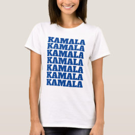 KAMALA KAMALA blauw-democratische tekst T-shirt