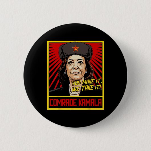 Kamala Kamala Harris Tim Wheimer Coach 202 Ronde Button 5,7 Cm (Voorkant)