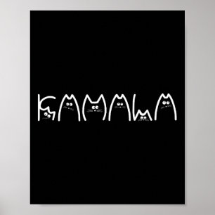 Kamala Kattentypografie Alfabet Schattige Grappig  Poster