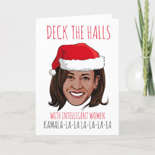 Kamala Kerst Kaart: Dek de Hallen Kaart