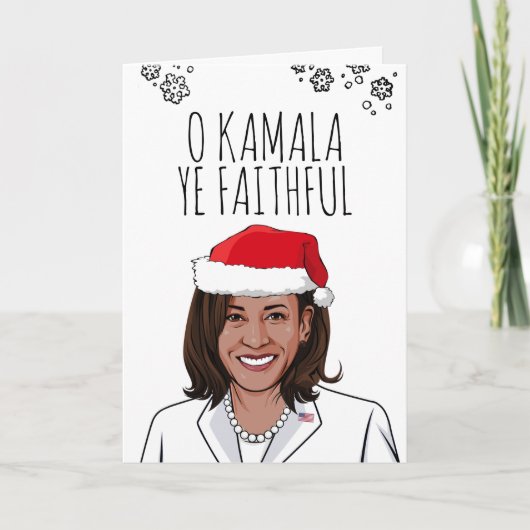 Kamala-kerstkaart: O Kamala Ye gelovig Kaart (Voorkant)