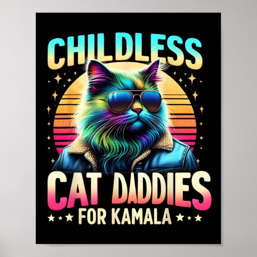 Kamala kinderloze kat papa's voor Kamala zwarte ka Poster (Voorkant)