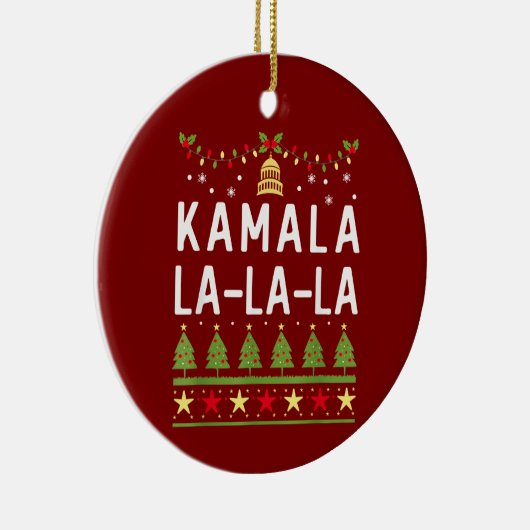 Kamala La La Funny Harris Kerst Lelijk Keramisch Ornament (Rechts)