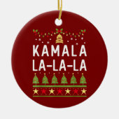 Kamala La La Funny Harris Kerst Lelijk Keramisch Ornament (Voorkant)