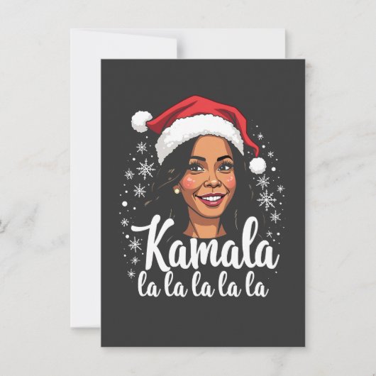 Kamala La La Kamala Harris Kerstman Kaart (Voorkant)