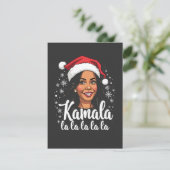 Kamala La La Kamala Harris Kerstman Kaart (Staand voorkant)
