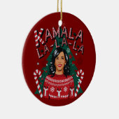 Kamala-la-la-la Funny Christmas Kamala Harris Keramisch Ornament (Rechts)