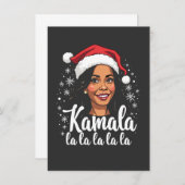 Kamala La La La Kamala Harris Kerstman Santa Kaart (Voorkant / Achterkant)