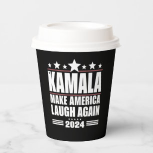 Kamala Laat Amerika Weer Lachen Amerikaanse Vlag 2 Papieren Bekers