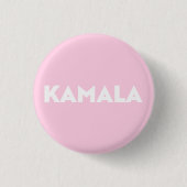 Kamala Lichtroze Wit Moderne Vette Typografie Ronde Button 3,2 Cm (Voorkant)