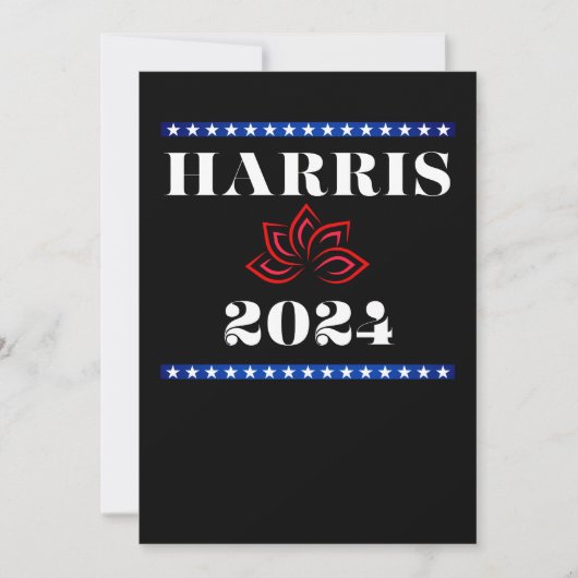 Kamala Lotus Harris voor POTUS Kaart (Voorkant)