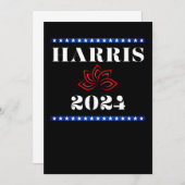 Kamala Lotus Harris voor POTUS Kaart (Voorkant / Achterkant)