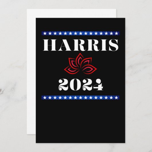 Kamala Lotus Harris voor POTUS Kaart (Voorkant / Achterkant)