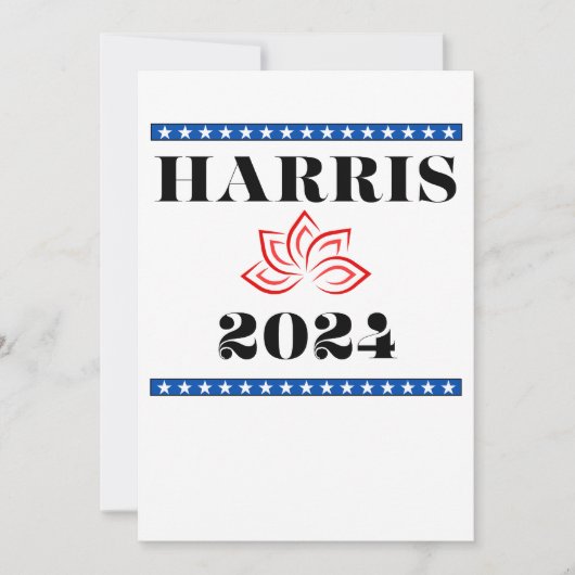 Kamala Lotus Harris voor POTUS Kaart (Voorkant)