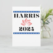 Kamala Lotus Harris voor POTUS Kaart (Staand voorkant)