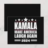 Kamala Make America Lach weer Amerikaanse vlag 202 Briefkaart (Voorkant / Achterkant)
