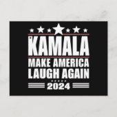 Kamala Make America Lach weer Amerikaanse vlag 202 Briefkaart (Voorkant)
