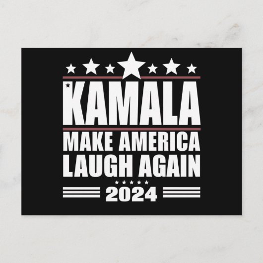 Kamala Make America Lach weer Amerikaanse vlag 202 Briefkaart (Voorkant)