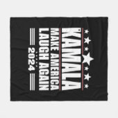 Kamala Make America Lach weer Amerikaanse vlag 202 Fleece Deken (Voorkant (Horizontaal))