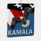Kamala met adelaar en vlag keramisch ornament (Rechts)