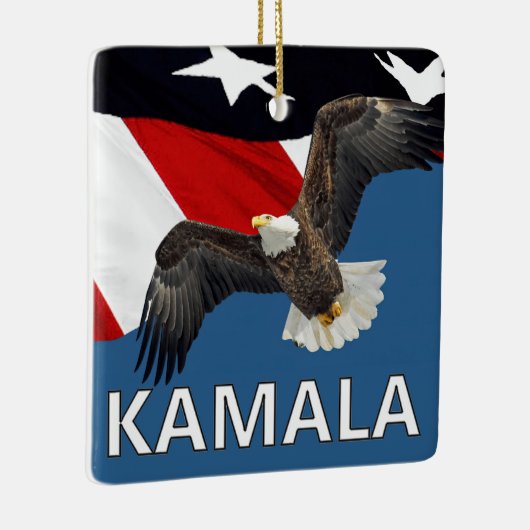 Kamala met adelaar en vlag keramisch ornament (Rechts)