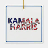 Kamala met adelaar en vlag keramisch ornament (Achterkant)