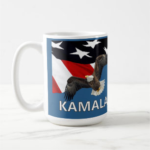 Kamala met adelaar en vlag koffiemok
