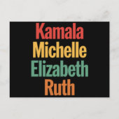 Kamala Michelle Elizabeth Ruth Feministisch politi Briefkaart (Voorkant)