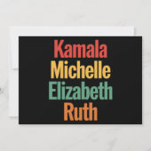 Kamala Michelle Elizabeth Ruth Feministisch politi Kaart (Voorkant)